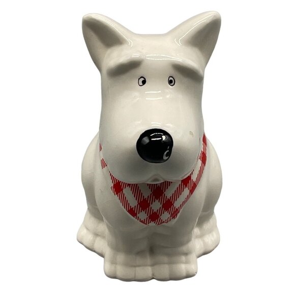 MSRF inc. cup scotty dog lid handle bandana glass red white black length 7" READ - Picture 1 of 9